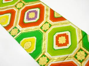 アンティーク　花蜀江模様織り出し袋帯（着用可）